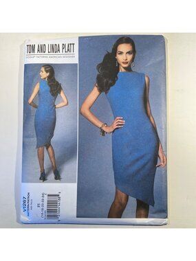 Vogue V1267 Sz 16-24 Tom & Linda Platt Designer Sheath Cocktail Dress Pattern UC